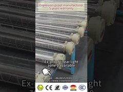 Ex Luz fluorescente LED ignífuga Ex d ATEX IECEx classificada IP66 para zonas perigosas 53W 101lm/w