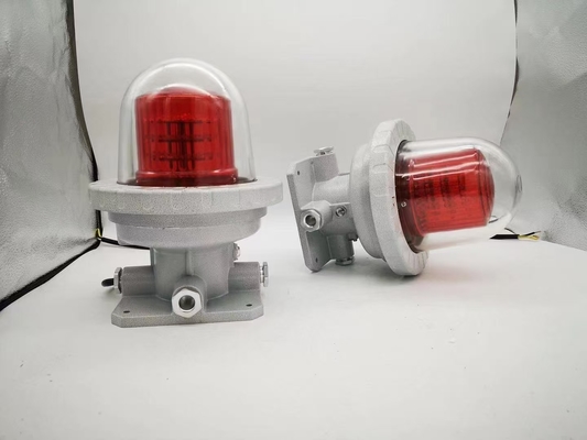 Luz de alta qualidade vermelha/transparente 5-40w à prova de explosão luz de obstrução de aviação aviso de aeronave para áreas perigosas luz