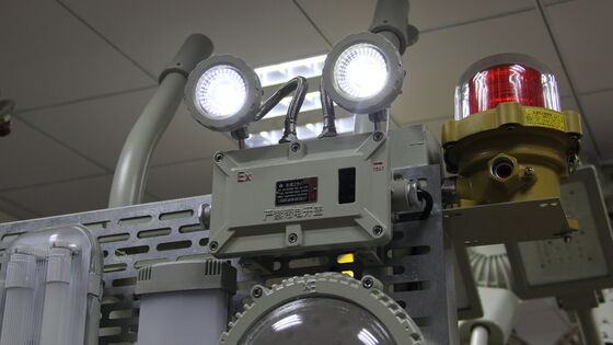 2*3W/2*5W 4500-6500K LED Luz de emergência à prova de ex 90/120/180 minutos para montagem em parede e teto