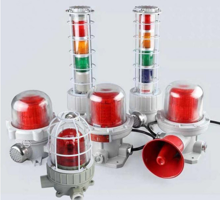 Alarme de luz LED à prova de explosão e à prova de água Alarme audível e visual 5-40W 180DB com 150 vezes/min
