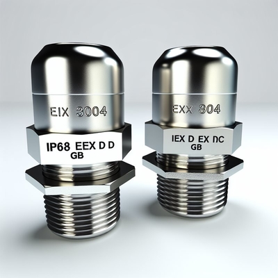 Ex Glandula de cabo à prova IP68 Ex D IIC Gb comprimento do fio 8 mm Certificados CE ROHS ISO9001