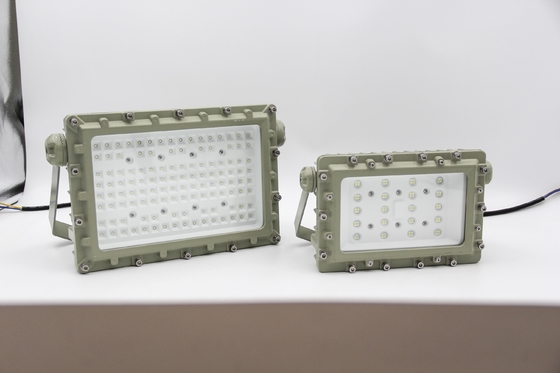 140lm/W Luzes LED de cor vermelha à prova de explosão com entrada AC/DC e classificação IP66