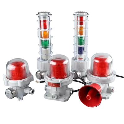 Resistência a fortes impactos 220VAC 50HZ 120-180db Luzes de alarme à prova de explosão para ambiente de gases explosivos IIA IIB IIC