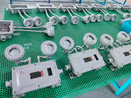 Lâmpada de emergência LED à prova de explosão de 6W Twin Head montada na parede  Certificada ATEX para áreas perigosas