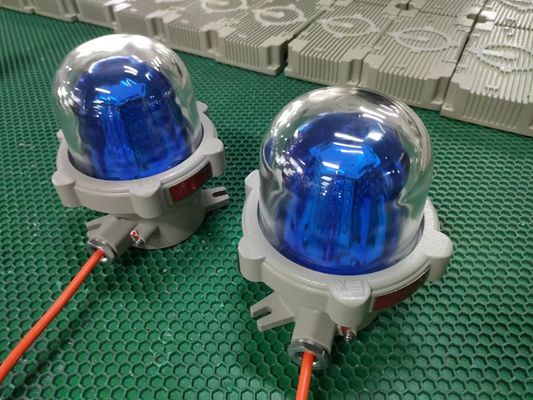 Alarme de alerta de liga de alumínio de alto decibeto vermelho amarelo piscando audível visível à prova de explosão IP66 durável Minas químicas