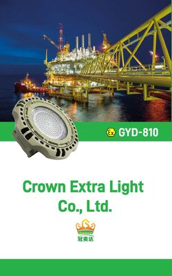 Iluminação à prova de explosão LED certificada ATEX - Tecto/parede/montador pendente - Série GYD810 - Zona 2 e 22 Iluminação de zonas perigosas - 30-240W - Construção de alumínio e aço inoxidável fundido
