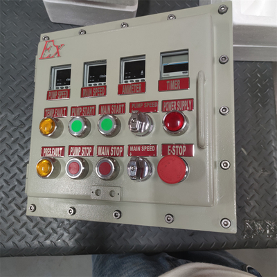ATEX CNEX classificado Ex d Revestimento de caixa de painel ignífugo IP66 WF2 para área perigosa com entrada de cabo personalizada 295Vac