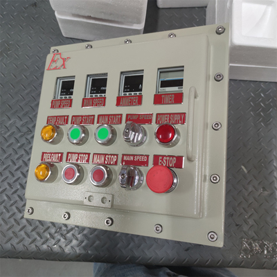 ATEX CNEX classificado Ex d Revestimento de caixa de painel ignífugo IP66 WF2 para área perigosa com entrada de cabo personalizada 295Vac