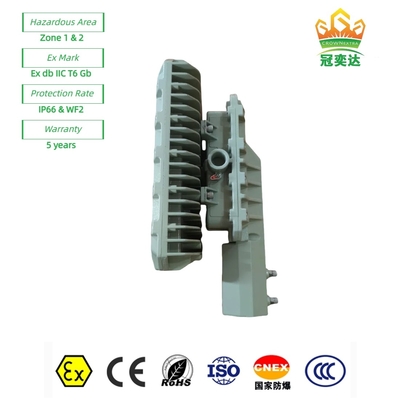 Lâmpadas de LED de rua com prova de excesso de luz ATEX WF2 IP66 CREE para zona 1 Campo petrolífero/marinho 180lm/w 295≤V