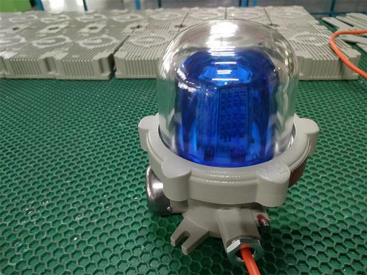 Área 1 2 Alarme à prova de explosão Lâmpada visual acústica de luz ATEX IP66 WF2 OEM Disponível 40Watt