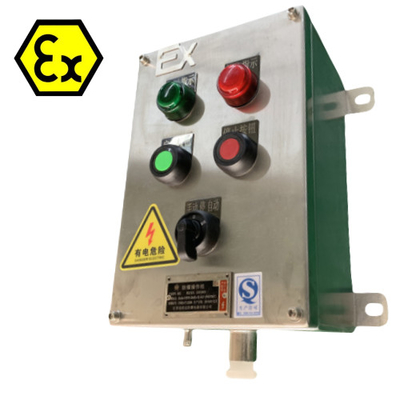 Estações de controlo de aço inoxidável ATEX IP66 Exd Painéis de controlo ignífugos com cabo à prova de explosão 10A