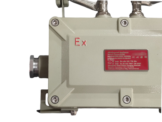 Luz de emergência à prova de explosão com certificação ATEX – Iluminação de segurança LED compacta para ambientes industriais perigosos