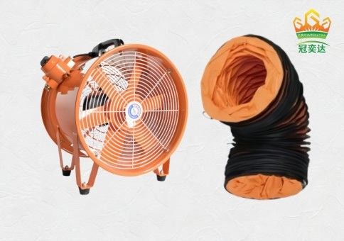 Ventilador de Ventilação Portátil à Prova de Explosão Certificado ATEX, Alto Fluxo de Ar para Zona Perigosa 1 Divisão 1, 2800 RPM