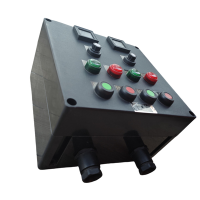 Estação de controlo à prova de explosão de 220 V ATEX homologada GRP Anti-corrosão IP66 WF2 Instalação vertical suspensa para ambiente perigoso Zona1 Zona2