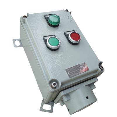 220V 380V Estação de controle de botão à prova de explosão de alumínio IP66 anti-corrosição com entrada de cabo personalizada segura durável para ZONE1 ZONE2 ZONE21 ZONE22
