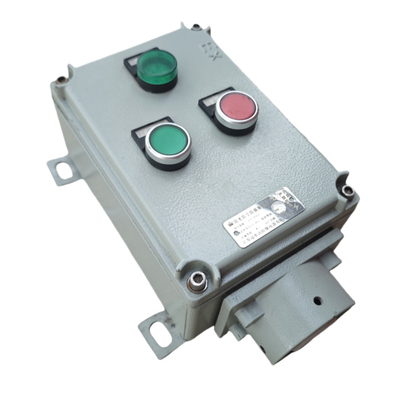220V 380V Estação de controle de botão à prova de explosão de alumínio IP66 anti-corrosição com entrada de cabo personalizada segura durável para ZONE1 ZONE2 ZONE21 ZONE22