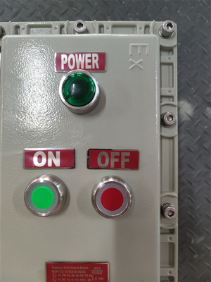 10A Exd Estação de controlo à prova de explosão ATEX Classificada de entrada de cabo de alumínio de qualidade naval G3/4&quot; 220VAC 380VAC Para zona de risco Classe 1