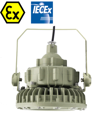 Luminária LED de alta baía à prova de explosão à prova de chamas ATEX Div 1 de 150W – 180lm/w, WF2 para uso marítimo e refinaria