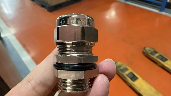 IP68 Placado em prata Metric ISO Brass Cable Gland para 6-12mm Cable Diâmetro