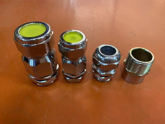 Glándula de cabo de latão certificada ATEX para cabos blindados de fio único (6-12 mm)