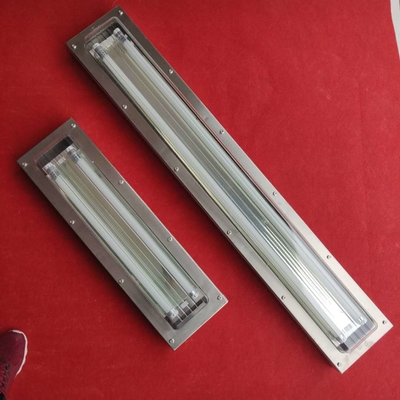 SS316 Luz fluorescente material à prova de explosão ️ Fixação linear de plástico completo, 3ft/5ft, 6000K, CRI ≥70 para áreas perigosas