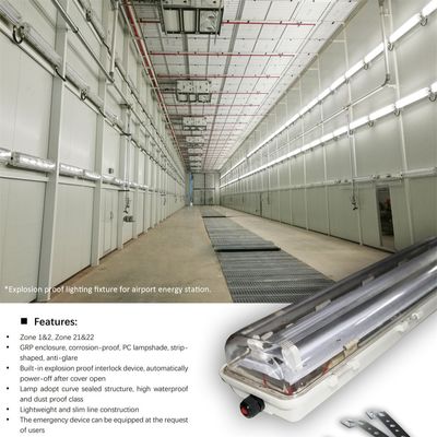 Luminária LED T5 à prova de explosão com certificação ATEX – Tubo de 18W e 36W, IP66 à prova d'água para Petróleo, Gás e Química