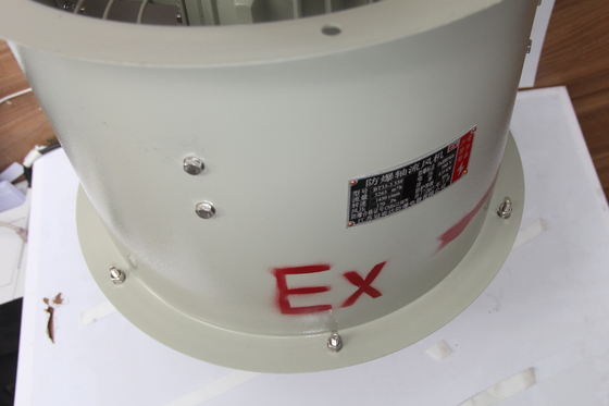 Ventilador axial à prova de explosão certificado ATEX.