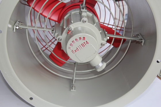 Ventilador axial à prova de explosão certificado ATEX.