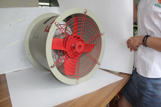 Ventilador axial à prova de explosão certificado ATEX.