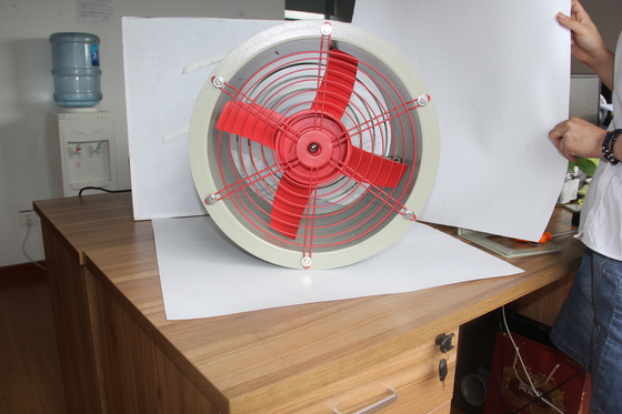 Ventilador axial à prova de explosão certificado ATEX.