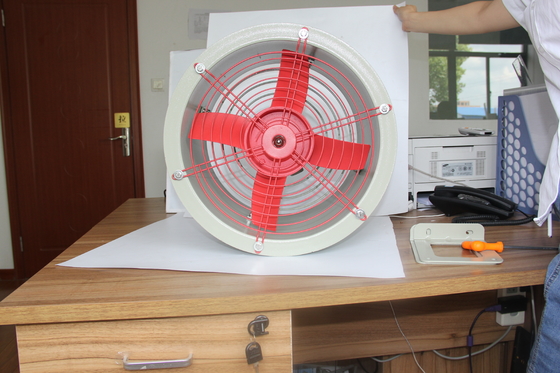 Ventilador axial à prova de explosão certificado ATEX.