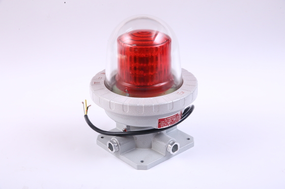 IP66 Luzes de alarme à prova de explosão vermelho com classificação IP IP66 e corrente de espera ≤ 50 mA