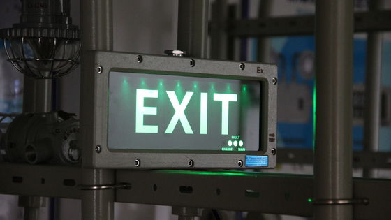 Lâmpada de emergência LED à prova de explosão IP66 de liga de alumínio à prova d'água CE ATEX 3W Lâmpada de sinalização de saída LED à prova d'explosão