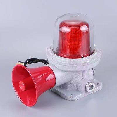 Luzes de alarme sonoras e visuais à prova de explosão LED para ambientes industriais, com frequência de piscar de 150 vezes/min
