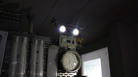 Liga de alumínio IP66 LED à prova de explosão de alta resistência Iluminação de emergência de cabeça dupla com luz de evacuação