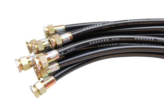 Instalação de tubos elétricos de borracha trenzada com certificação IP65 anti-corrosivo resistente a explosões